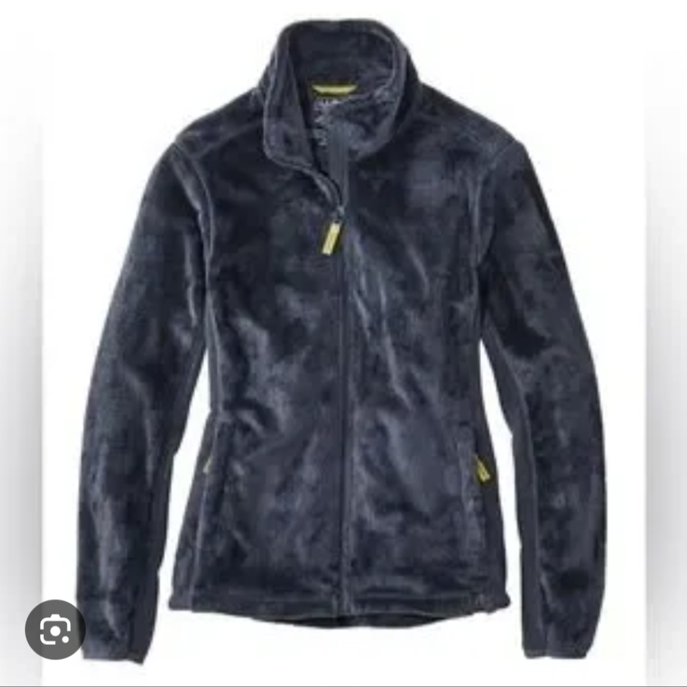 LL Bean Women's Luxe Fleece Jack let Black XS